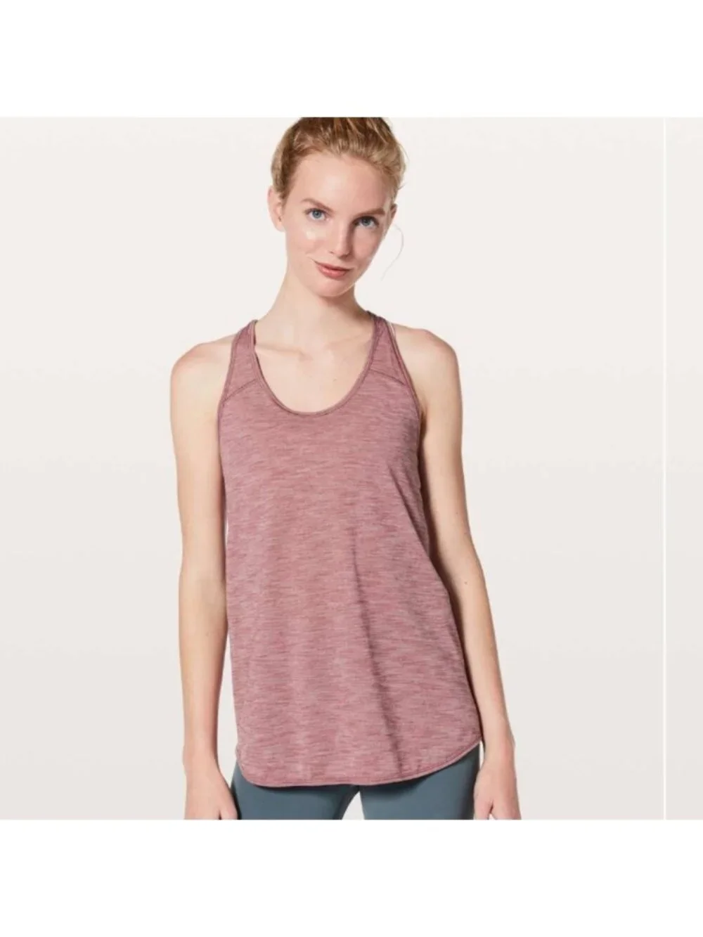 Lululemon Essential Tank Heathered Figue